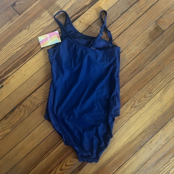 Yummie Women's Navy Blue Siren One Shoulder One Piece Swimsuit NWT Size 6 - Picture 7 of 8